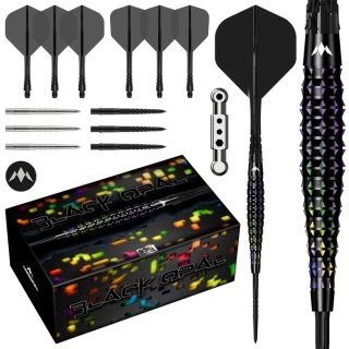 Mission Black Opal Darts – Stalowe Groty – 95% Wolfram – Czarna i Koralowa Powłoka PVD