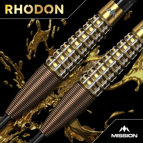 Mission Rhodon Darts – Lotki Stalowe – 95% Wolfram – Powłoka PVD Brąz & Złoto