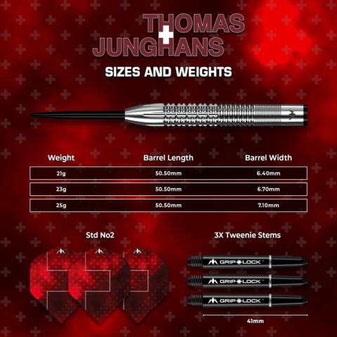 Mission Thomas Junghans 90% – Lotki do Darta – 90% Wolfram – Srebrne