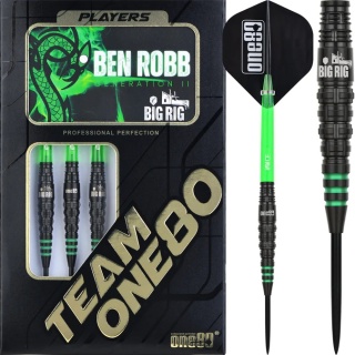 One80 Ben Robb V2 Darts – Steel Tip – Big Rig – Black