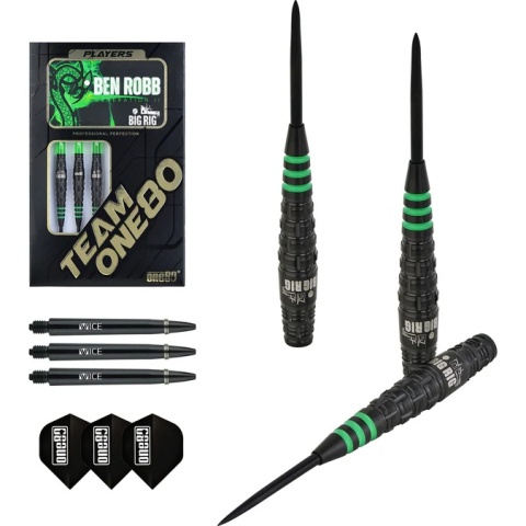 One80 Ben Robb V2 Darts – Steel Tip – Big Rig – Black