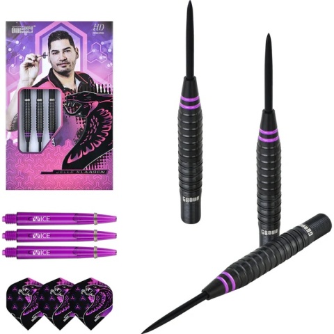 One80 Jelle Klaasen HD Darts – Steel Tip – The Cobra – Black