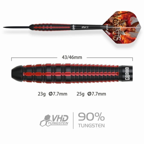 One80 Vaelkris Darts – Steel Tip – 90% Tungsten – V05