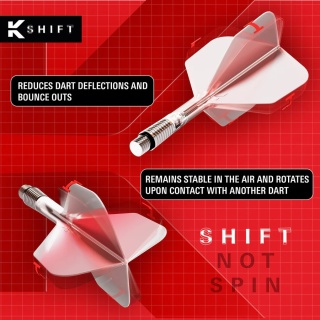 Piórka Target K-Shift White No6 Spinning Integrated Flights & Shafts