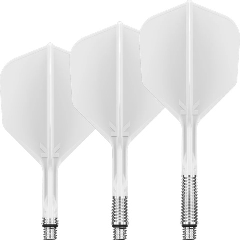 Target K-Shift White No6 Spinning Integrated Flights & Shafts