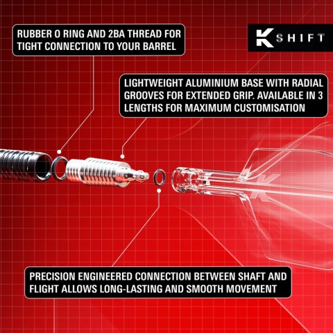 Target K-Shift Clear No6 Spinning Integrated Flights & Shafts