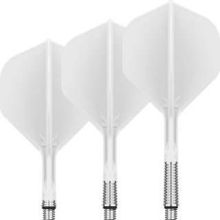 PIórka Target K-Shift White No2 Spinning Integrated Flights & Shafts