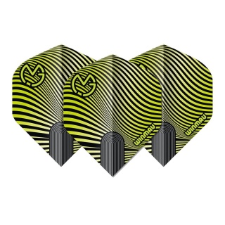 Winmau Michael van Gerwen Prism Delta Black Green Wave – Piórka do darta (Standard NO2)