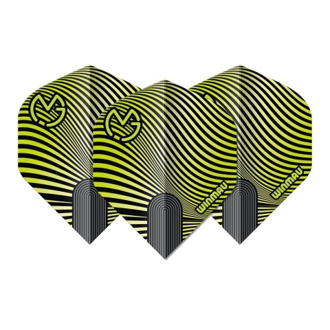 Winmau Michael van Gerwen Prism Delta Black Green Wave – Piórka do darta (Standard NO2)