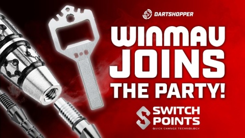 Winmau Switch Point Groove Silver/Black