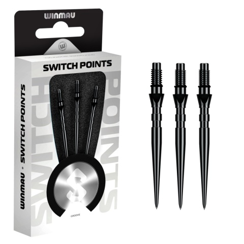 Winmau Switch Point Groove Silver/Black