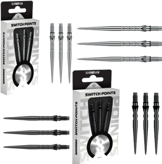 Winmau Switch Point Wave Silver/Black