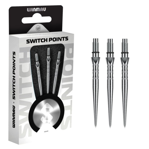 Winmau Switch Point Wave Silver/Black