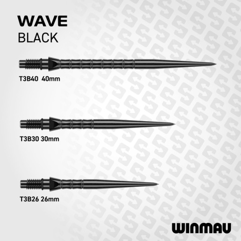 Winmau Switch Point Wave Silver/Black