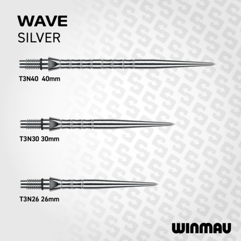 Winmau Switch Point Wave Silver/Black