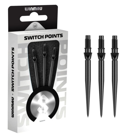 Winmau Switch Point Smooth Silver/Black