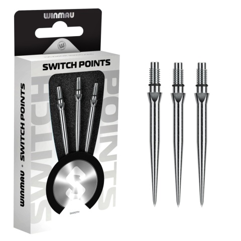 Winmau Switch Point Smooth Silver/Black