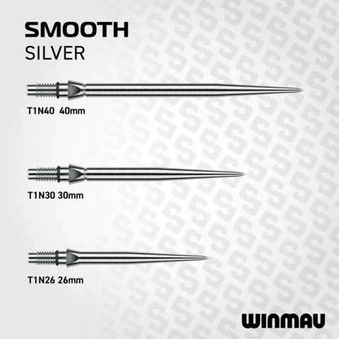 Winmau Switch Point Smooth Silver/Black