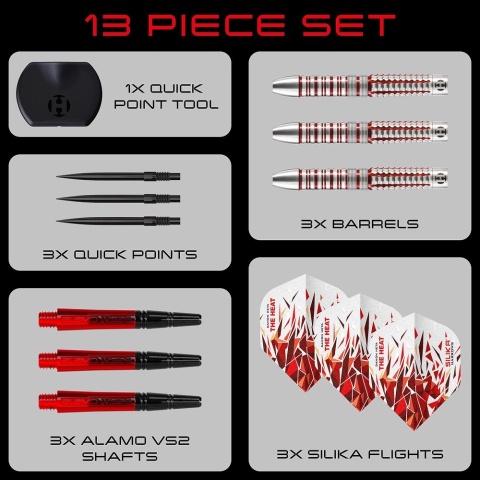 Harrows Damon Heta V2 Quick Point 90% – Steel Tip Darts