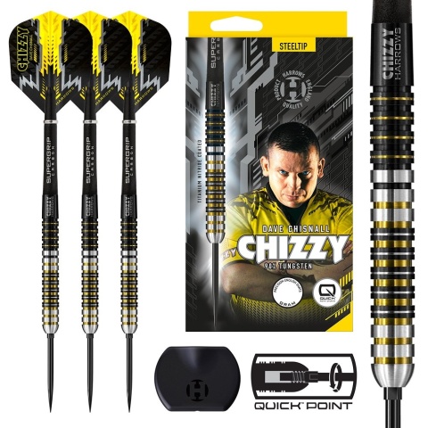 Harrows Dave Chisnall V1 Quick Point 90% – Steel Tip Darts