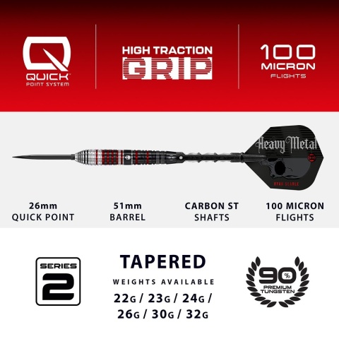 Harrows Ryan Searle V2 Quick Point 90% – Lotki do Darta