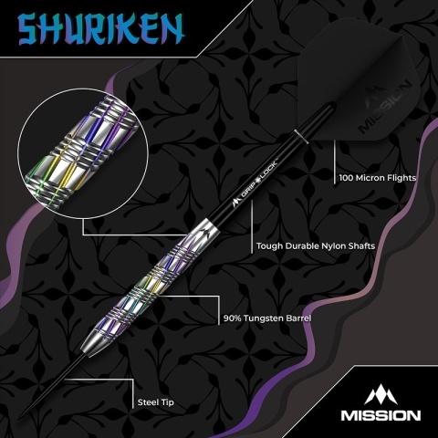 Mission Shuriken 90% Steeltip Darts