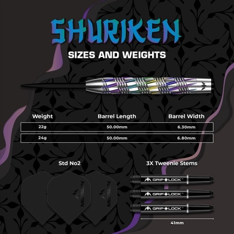 Mission Shuriken 90% Steeltip Darts