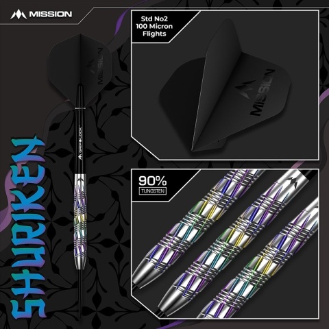Mission Shuriken 90% Steeltip Darts