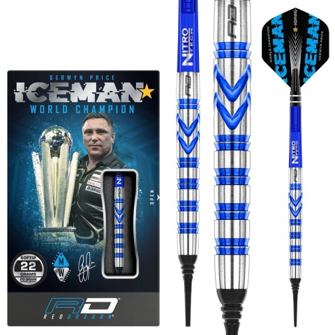 Red Dragon Gerwyn Price Blue Originals 90% Soft Tip – Profesjonalne lotki dart