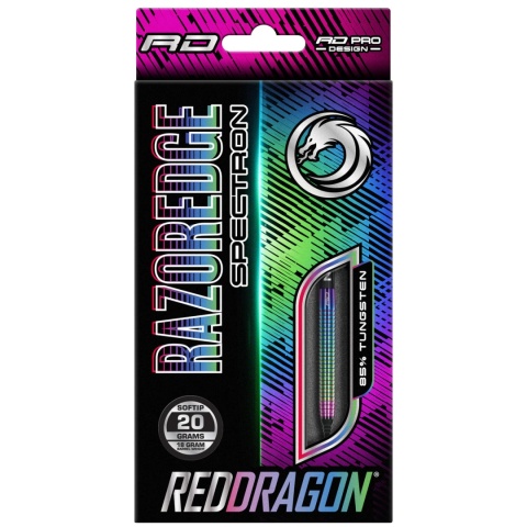 Red Dragon Razor Edge Spectron 85% Soft Tip – Profesjonalne lotki dart
