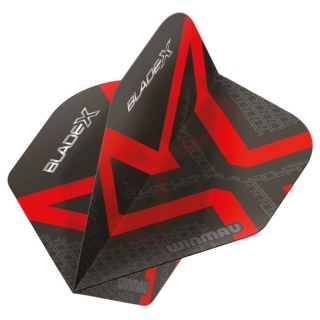 Winmau Blade X Prism Delta Metallic Black Red – Piórka dart Standard No.2