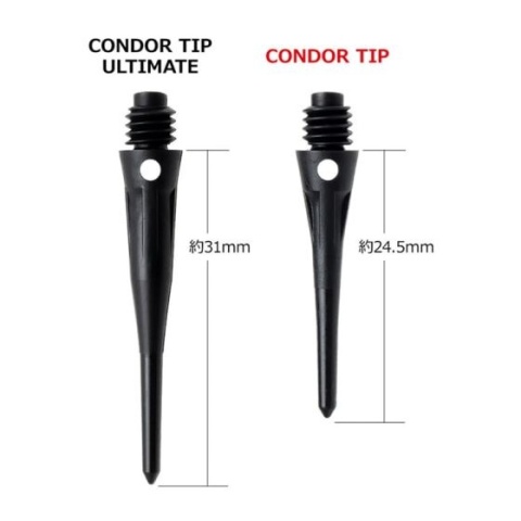 CONDOR TIP Zero Stress 2BA – 40 pcs Professional Soft Tip Dart Points