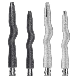 Caliburn Curly Dart Shafts Aluminium – Sandblasted