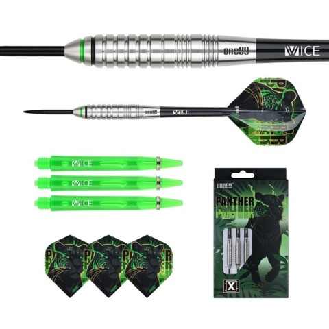 ONE80 Panther-X 80% – Compact Steel Tip Darts