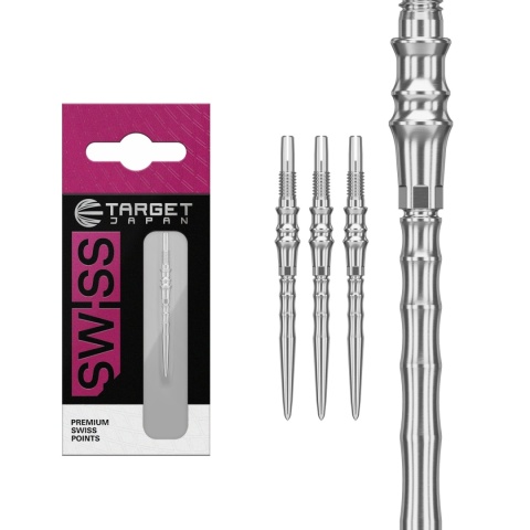 TARGET Japan Premium Swiss Point Silver – Groty do darta (30mm / 35mm / 40mm)