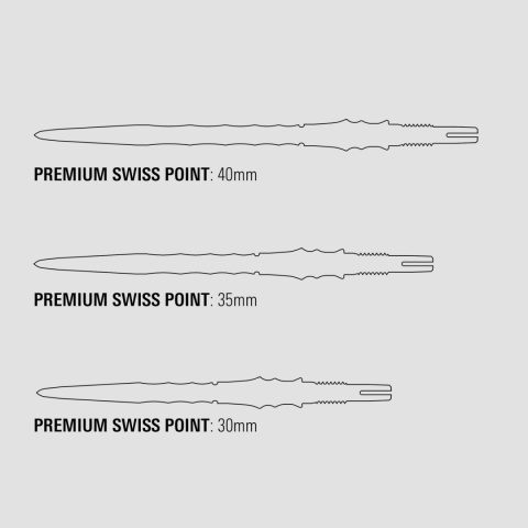 TARGET Japan Premium Swiss Point Silver – Groty do darta (30mm / 35mm / 40mm)