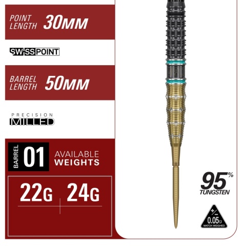 TARGET THE MIRACLE GEN 7.5 Mikuru Suzuki 95% Tungsten – Rzutki do darta (22g / 24g)