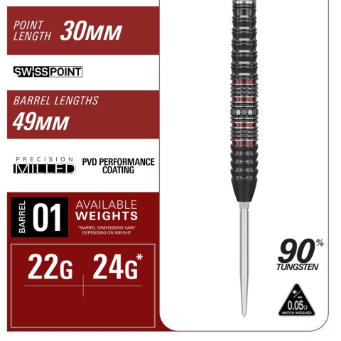 TARGET PRIME DIAMOND GEN 4 Kosuzu Iwao 90% Tungsten – Rzutki do darta (22g / 24g)