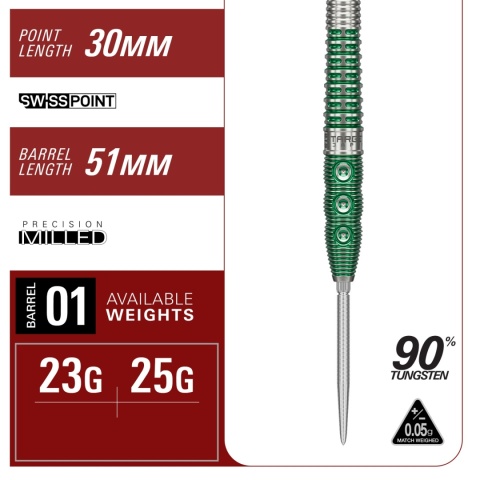 TARGET PRIME XENO Motomu Sakai 90% Tungsten – Rzutki do darta (23g / 25g)