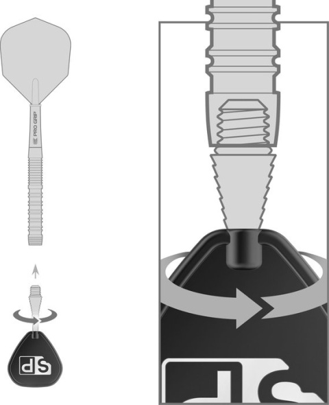 Target Titanium Grooved Swiss Point Conversion Point Black