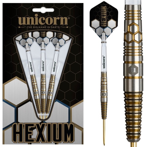Unicorn Hexium 3 Gold Black 90% Tungsten – Rzutki do darta (24g / 26g)
