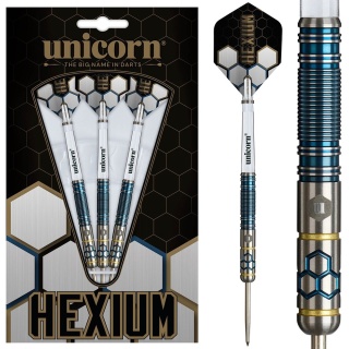 Unicorn Hexium 2 Blue Gold 90% Tungsten – Lotki do darta (23g / 25g)