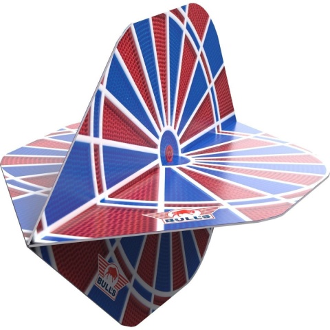 Bull's Design 100 Board Blue and Red No.2 – piórka do lotek