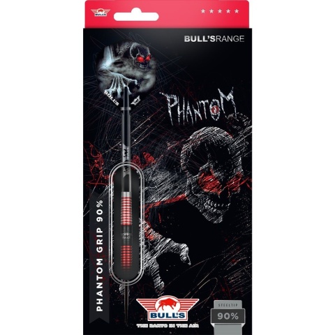 Bull’s Phantom Grip 90% Red PCT – Steel Tip Darts