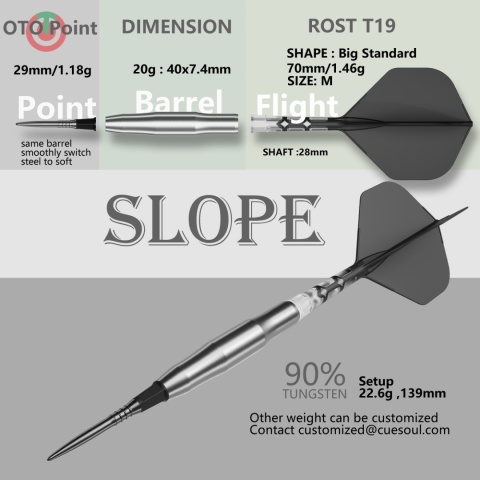 Cuesoul Forest SLOPE 90% – OTO steel tip darts