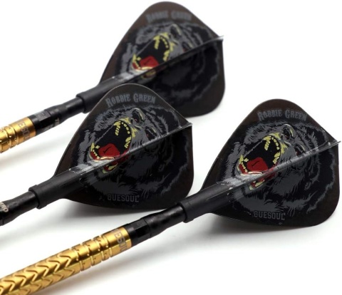 Cuesoul Robbie "Kong" Green 90% – lotki steel tip Gold