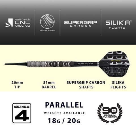 Harrows Dave Chisnall V4 90% – lotki soft tip
