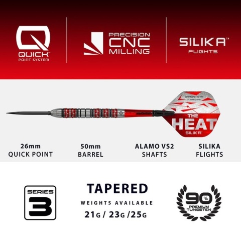 Harrows Damon Heta V3 Quick Point 90% – Lotki do Darta