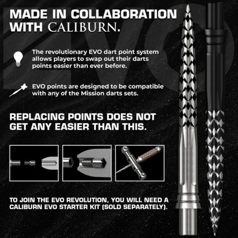 Mission Caliburn EVO Dart Points Mission Logo
