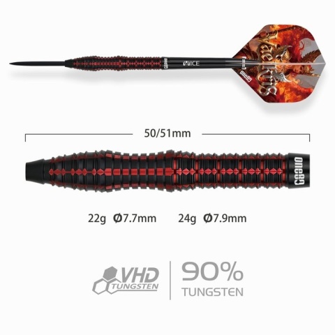 ONE80 Vaelkris V02 90% – Lotki do Darta